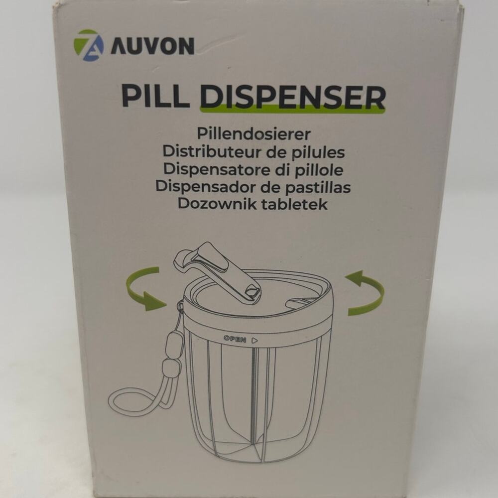 Auvon Large Pill Dispenser/Organizer Anti-Mixing & Wide‎ Opening Design